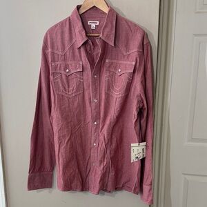 True Religion Vintage Red Western Shirt